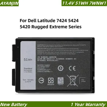 7WNW1 Аккумулятор для Ноутбука 11,4V 51Wh Dell Latitude 7424 5424 5420 Rugged Extreme Series Notebook P85G P86G DMF8C 0DMF8C