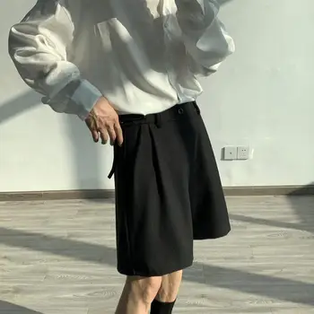 Повседневные шорты Повседневные шорты Мужские Летние Корейские шикарные Свободные Мужские брюки из полиэстера с широкими штанинами Прямые шорты