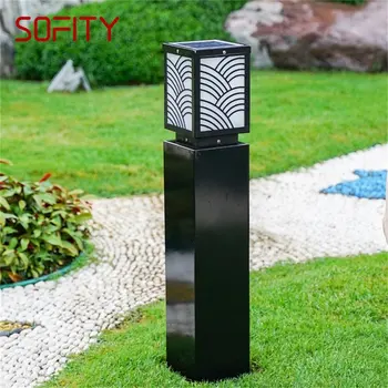 Уличные газонные светильники SOFITY, ретро-черный садовый светильник, водонепроницаемый IP65, домашний декоративный светильник для дуплекса
