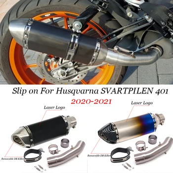 Накладка для Husqvarna SVARTPILEN 401 2020-2021 Выхлопная система мотоцикла Модифицированный глушитель Выхлопной трубы из нержавеющей стали Среднее Звено трубы