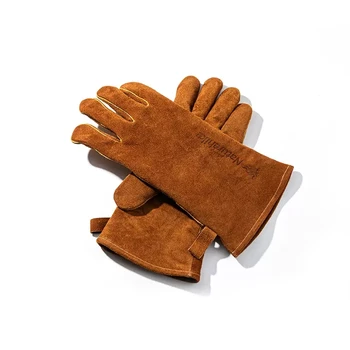 Naturehike Уличные огнестойкие теплоизоляционные перчатки из воловьей кожи, устойчивые к высоким температурам, предотвращающие образование коросты, Походные перчатки для пикника
