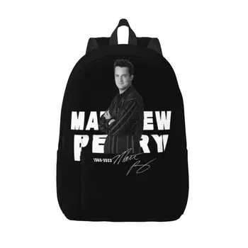 Мэтью Перри 1969-2023 Подростковый рюкзак, уличный студенческий рабочий рюкзак для мужчин и женщин, сумка для колледжа через плечо